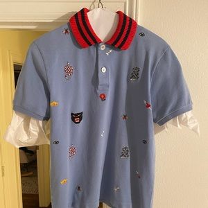 Gucci Embroidered Polo Shirt